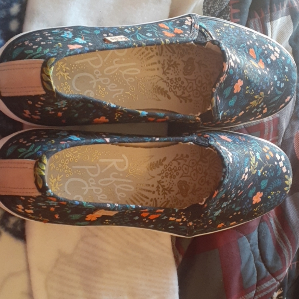 Floral printed ked shoes